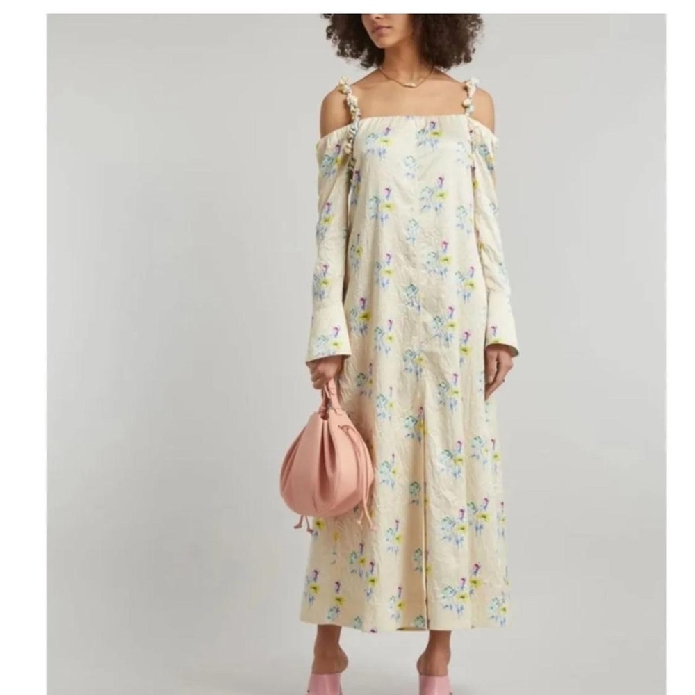 GANNI Cream/Floral Dress